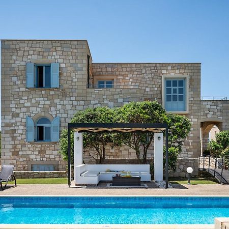 Beachfront Villa Turquoise With Private Pool, Bbq And Ping Pong Table Chrissi Akti Chania Exterior foto